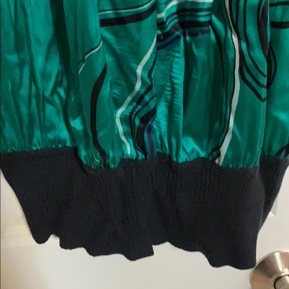 Bebe green black bubble keyhole turtleneck dress M - Picture 6 of 9